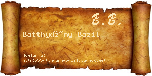 Batthyány Bazil névjegykártya